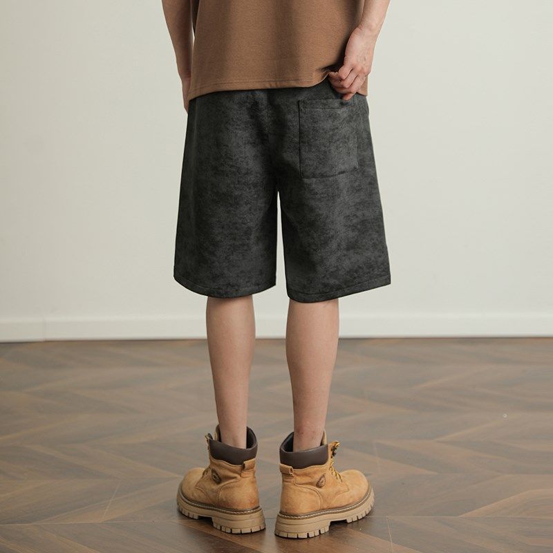 美式复古高街短裤男夏季潮牌休闲运动裤子宽松直筒中裤百搭五分裤,淘宝优惠券,粉丝福利购,淘宝优惠卷