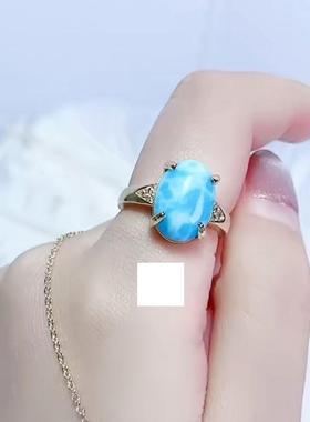 海纹石吊坠天然海纹石手串海纹石单珠拉利玛石拉利玛海纹石三件套