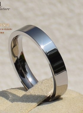 耐腐蚀纯钛戒指素圈指环情侣男女高级感个性时尚百搭纯钛指环对戒