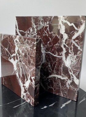 天然大理石板紫罗红工艺品软装饰品雕塑摆件底座音响垫板摆设台面
