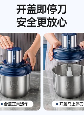 妙康绞肉机家用小型搅拌机电动多功能全自动绞馅机饺打碎肉料理机