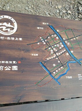 指示牌木牌定制户外指示图地图景区公园木牌门牌展示牌实木定做