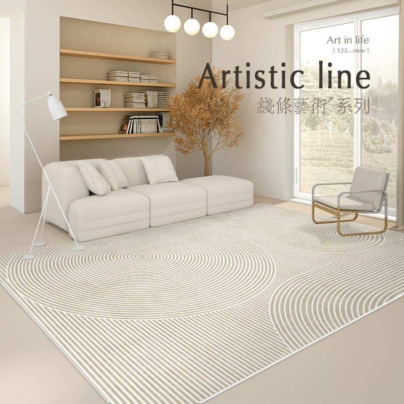 地毯客厅轻奢高级卧室家用茶几毯免洗可擦日式沙发地垫大面积全铺 - 图0