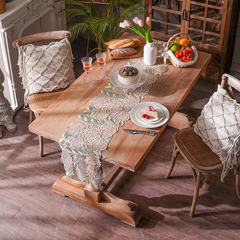 蕾丝桌旗美式复古桌布中间长条蕾丝盖巾玫瑰刺绣轻奢鞋柜斗柜盖布,淘宝优惠券,粉丝福利购,淘宝优惠卷