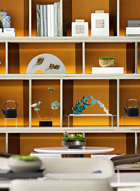 新中式办公室摆件高端创意客厅酒柜装饰品玄关家居茶室电视柜摆设