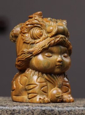 天然阿根廷绿檀唐马手把件生肖马木质工艺礼品家居饰品礼品摆件