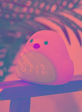 电子小闹钟静音床头夜光创意个性懒人床头钟儿童学生用声音时光鸟