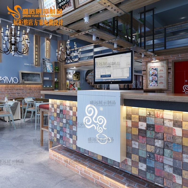 酒吧吧台定制小型柜台桌简约现代服装便利店美容院饭店前台接待,淘宝优惠券,粉丝福利购,淘宝优惠卷