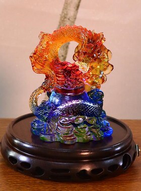 led发光摆件实木底座文玩水晶佛像托盘底座