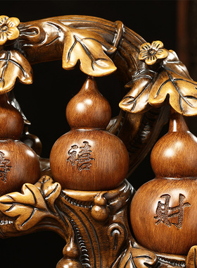 五福临门葫芦摆件招财中式客厅玄关酒柜装K饰品搬新家乔迁新居礼