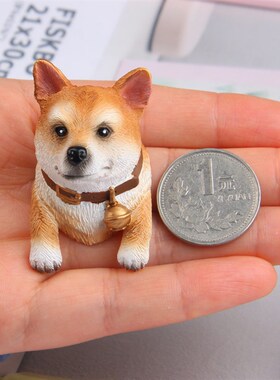柯基犬铃铛卡通创意立体磁扣冰箱贴吸磁贴吸铁石磁贴手机壳素材