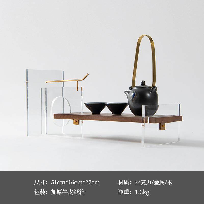轻奢新中式亚克力架子摆件茶盘茶具底座置物架样板房家具软装饰品,淘宝优惠券,粉丝福利购,淘宝优惠卷