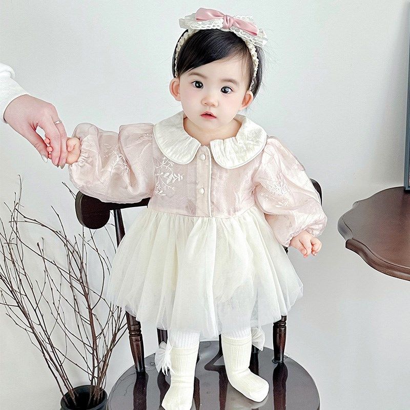 婴儿公主裙宝宝春秋公主包屁衣0-1岁女孩春装衣服满月百天三角爬2,淘宝优惠券,粉丝福利购,淘宝优惠卷