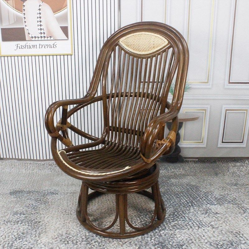 家用阳台印尼靠背椅天然真藤单人中式老人椅三件套藤编转椅电脑椅,淘宝优惠券,粉丝福利购,淘宝优惠卷