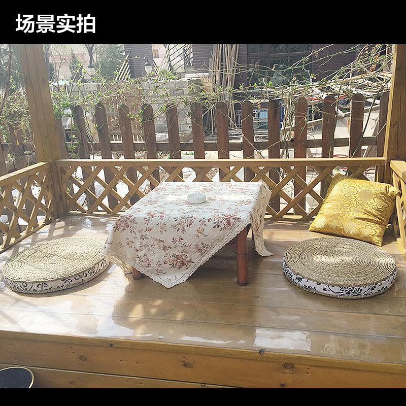 Straw futon thickened tatami chair cushion balcony bay window pastoral round yoga tea ceremony meditation mat meditation mat