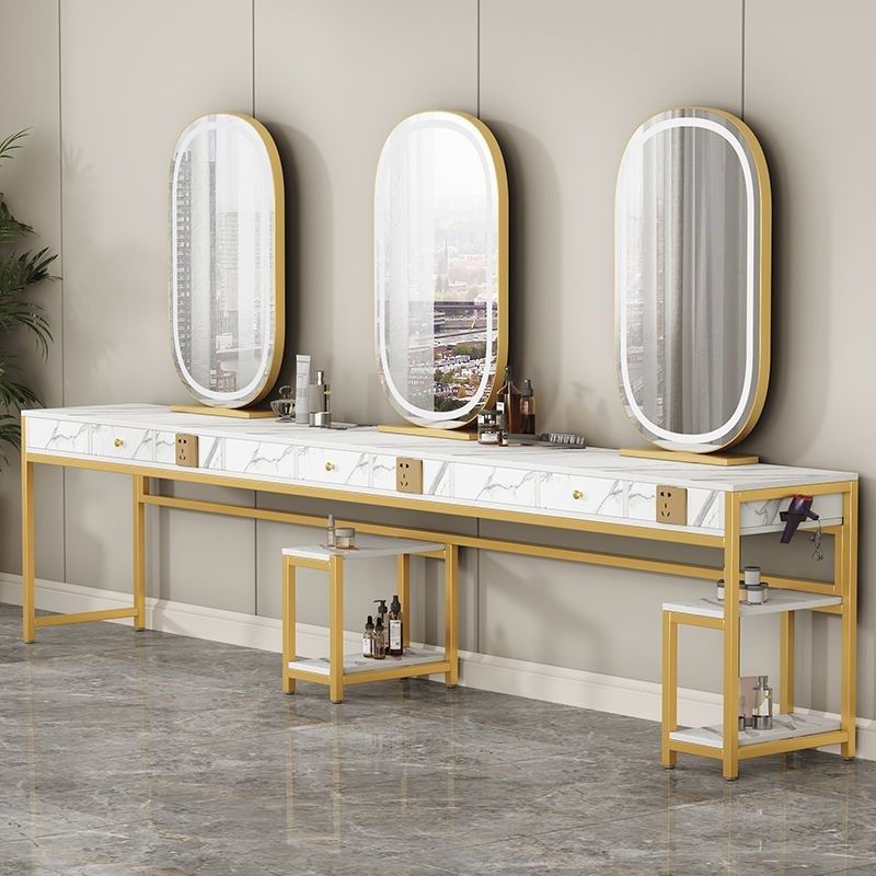 理发镜台美发店镜子单面带灯剪发影楼化妆台大理石双面落地烫染桌,淘宝优惠券,粉丝福利购,淘宝优惠卷