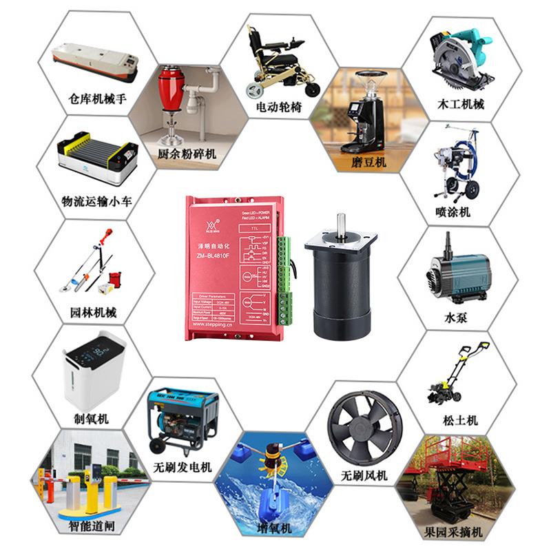 57直流无刷电机BL4810F驱动器制氧机压缩机电机整套方案定制 - 图0