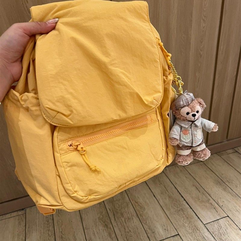 童趣户外运动奶黄双肩包学生通勤简约书包休闲百搭轻便旅行包背包,淘宝优惠券,粉丝福利购,淘宝优惠卷