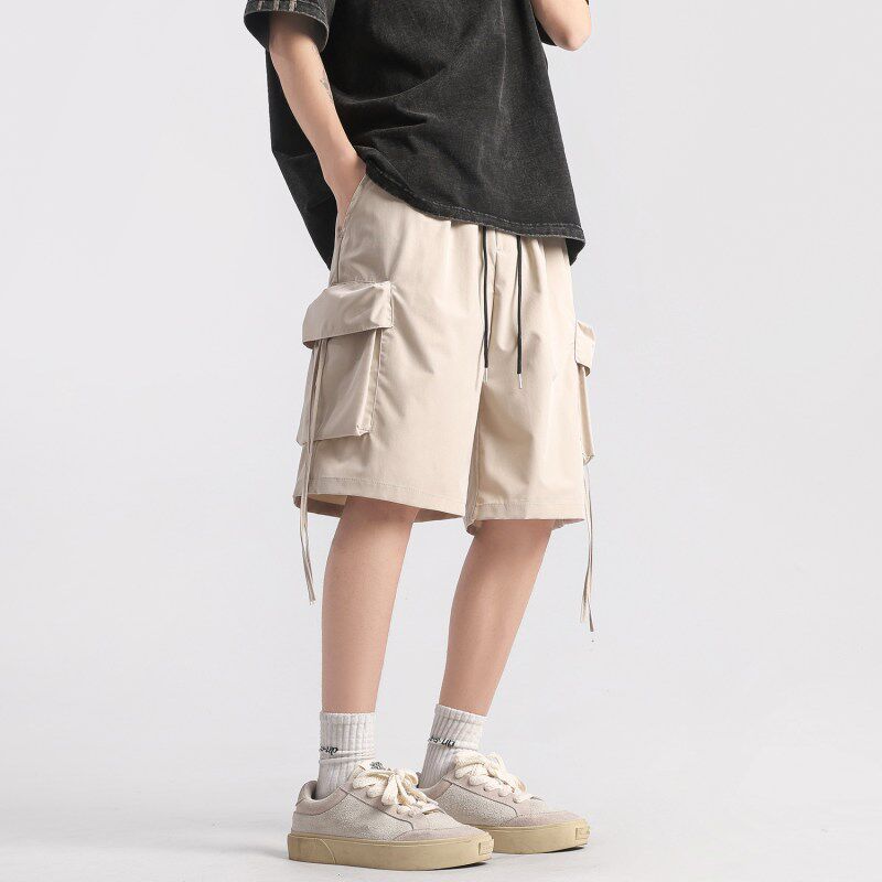 方少夏季美式复古速干大口袋工装短裤男女休闲直筒薄款运动五分裤,淘宝优惠券,粉丝福利购,淘宝优惠卷