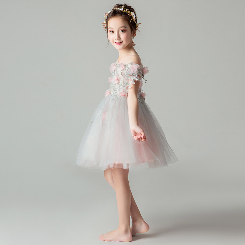 女童公主裙蓬蓬纱小女孩花童礼服婚纱儿童主持人演出服晚礼服洋气,淘宝优惠券,粉丝福利购,淘宝优惠卷