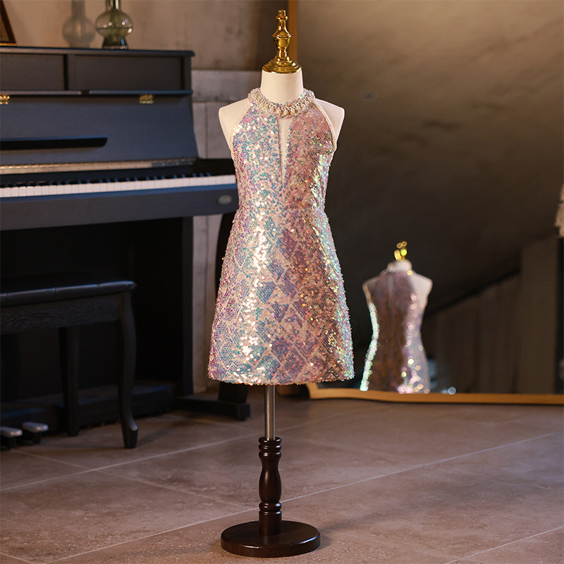 儿童礼服女童高端模特走秀2023春季新款轻奢小女孩主持钢琴演出服,淘宝优惠券,粉丝福利购,淘宝优惠卷