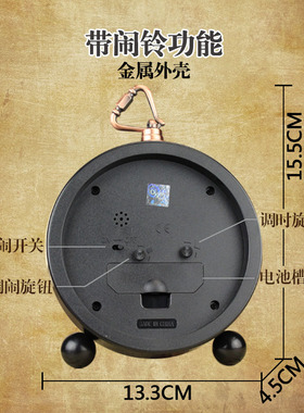 小型怀旧床头闹钟欧式座钟复古表摆台式钟表桌面摆件家用摆放时钟