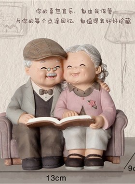 创意新中式玄关摆件白头偕v老酒柜客厅家居装饰品轻奢高档小设现