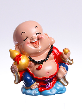 可爱弥勒佛工艺品小摆件客厅家里房间装饰品创P意笑佛网红桌面摆