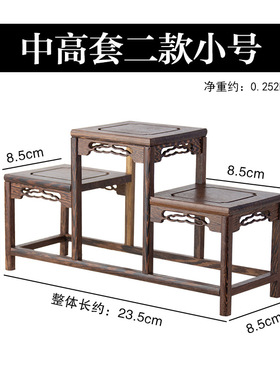 鸡翅木质明式博古架收纳架居家客A厅红木展示架仿古中式工艺品摆