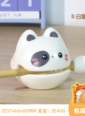 小木鱼情绪稳定i解压桌面小摆件暴富发财猫木鱼治愈生日小礼物耶