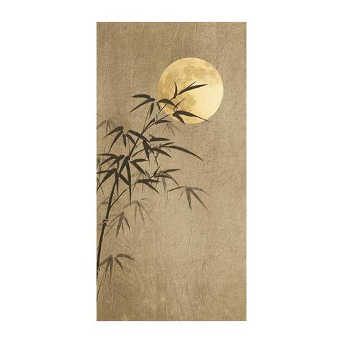 宋代美学玄关装饰画客厅禅意走廊过道挂画新中式竹子茶室壁画灯画 - 图3