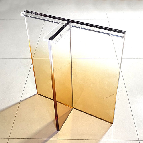 亚克力桌腿定制桌脚支撑脚透明支架底座餐桌脚茶几书桌.脚岩板脚 - 图3