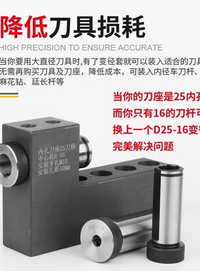 数控车床变径刀套D25D32D40减经套刀座转换套U钻内孔刀杆变径套