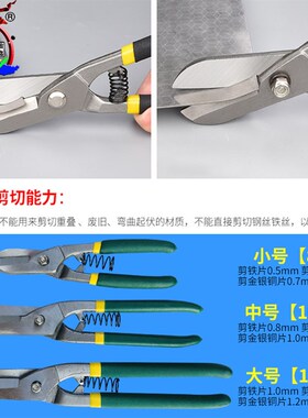 金工水口钳钢丝剪断钳多功能铁皮剪铁皮金属大剪刀工业剪轻钢龙骨