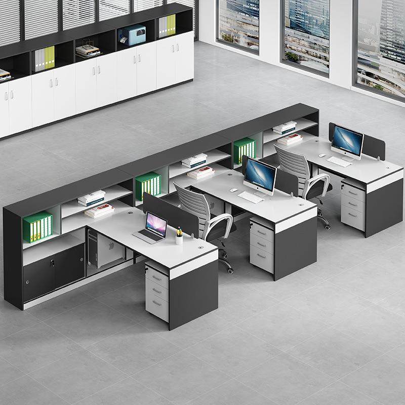 简约现代职员办公桌椅组合4人位屏风办公桌6人隔断卡座工位电脑桌,淘宝优惠券,粉丝福利购,淘宝优惠卷