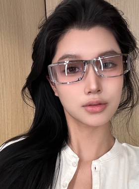 Y2K金属无框水银防紫外线墨镜