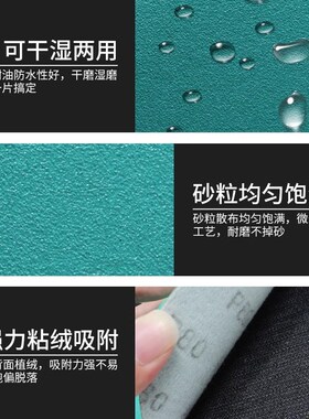 金信砂纸片5寸气磨机植绒砂纸角磨机木工薄膜沙纸干磨自粘式圆盘