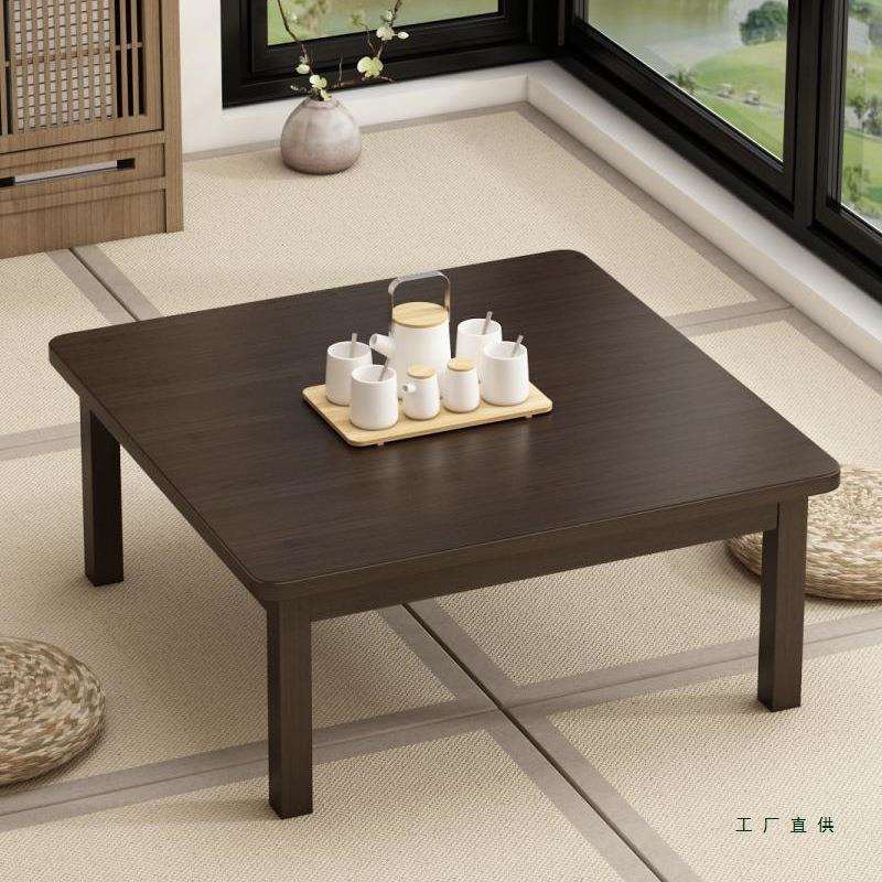 楠竹炕桌实木方桌正方形饭桌飘窗榻榻米小桌子家用床上桌茶几矮桌 - 图0