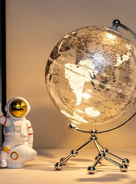 创意透明地球仪摆k件3d立体悬浮客厅电视柜办公室桌面装饰生日礼