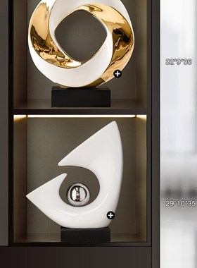 轻奢高档玄关摆件酒店电视柜客厅D桌面办公室家居高级感软装饰品