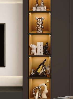 现代轻奢酒c柜装饰品摆件客厅电视柜别墅大平层高级感餐边柜工艺