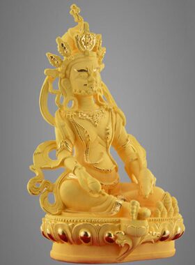 财神摆设黄招财宝密宗财神摆件沙金财神爷进招财铜佛像佛像路五绒