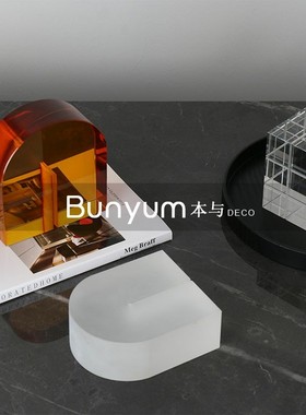 北欧轻奢水晶h创意艺术软装饰品家居电视柜样板房间售楼处桌面摆