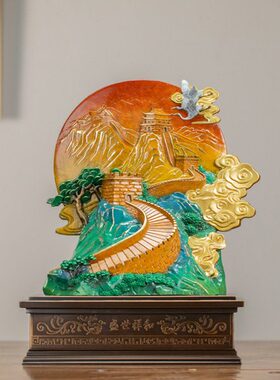 客厅铜 盛世祥和办公室装饰摆件朱炳仁玄关