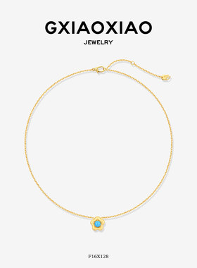 G XIAOXIAO 【花漾】复古高级小众百搭花朵项链女 F16X128-F16H58