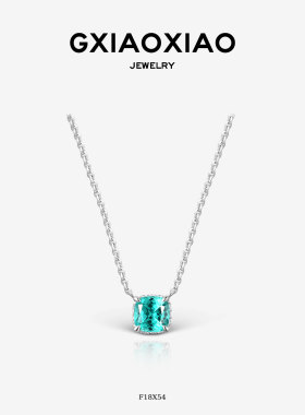 G XIAOXIAO【海滨清风】轻奢气质高级四爪方糖项链 F18X54 F18X55