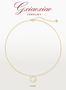 【大版】法式轻奢圆形蜂巢项链