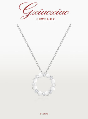 法式气质轻奢圆形蜂巢项链