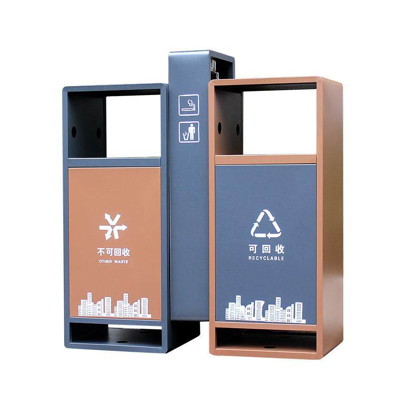 厂家直供环卫分类垃圾桶户外公园景区街道社区镀锌板双分类垃圾桶,淘宝优惠券,粉丝福利购,淘宝优惠卷