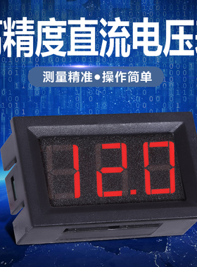 LED直流电压表DC5V-40V数显两线数字表头电压指示显示器12V24V